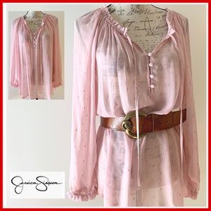 Boho Style Pink Blouse